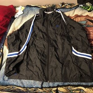 Vintage Nike Windbreaker Black with Blue and White